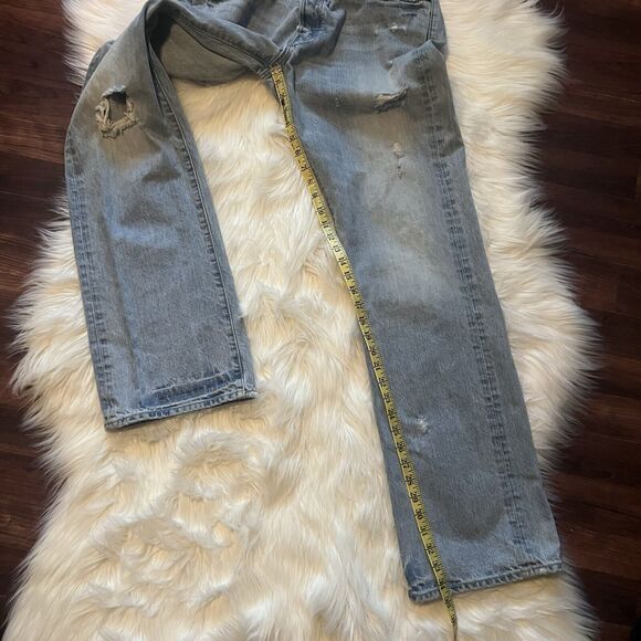 Abercrombie & Fitch Kilburn Low Rise Bootcut Jeans 32 x 34 Light Wash Distressed - Picture 6 of 13